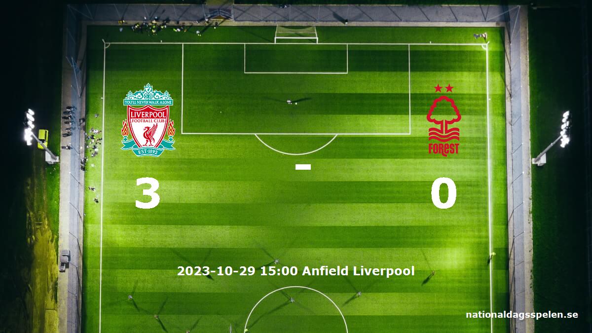 Liverpool mot Nottingham Forest tidslinje och laguppställning