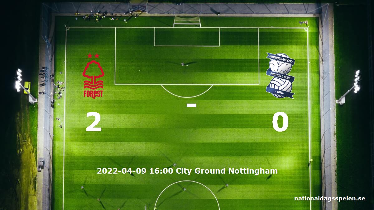 Nottingham Forest mot Birmingham City tidslinje och laguppställning