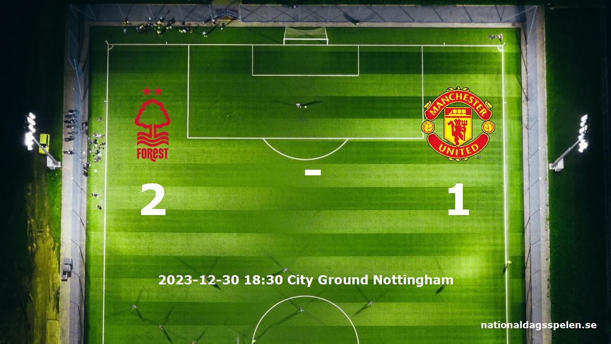 Nottingham Forest mot Manchester United tidslinje och laguppställning