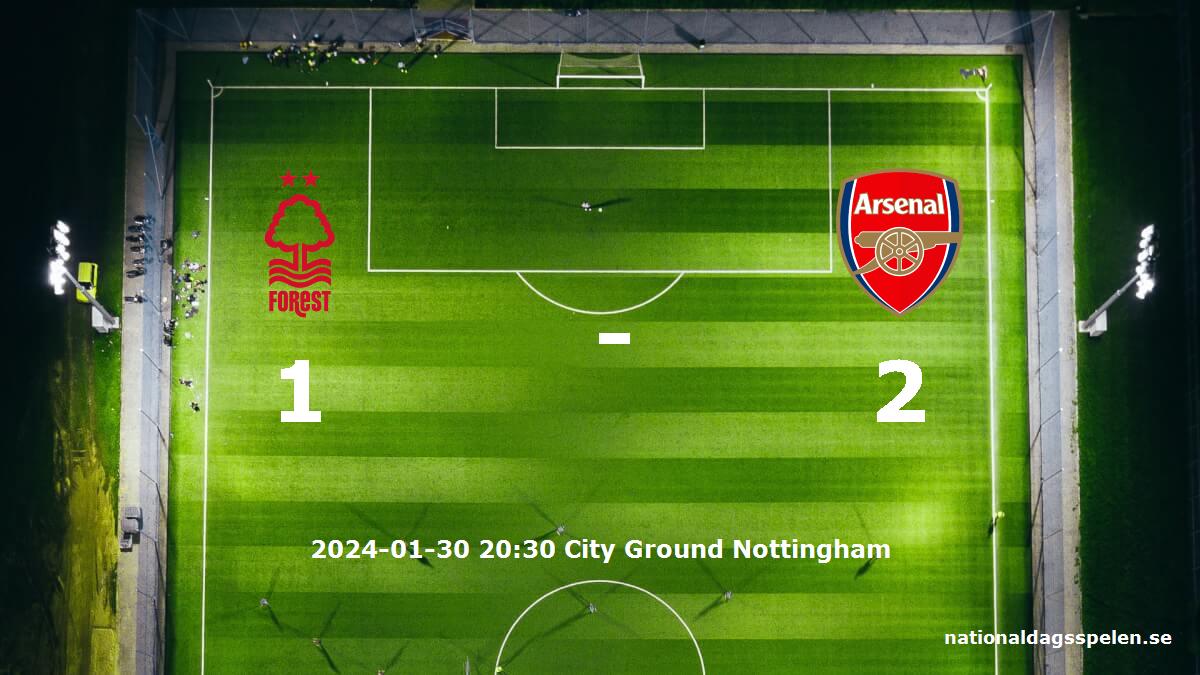Nottingham Forest mot Arsenal tidslinje och laguppställning