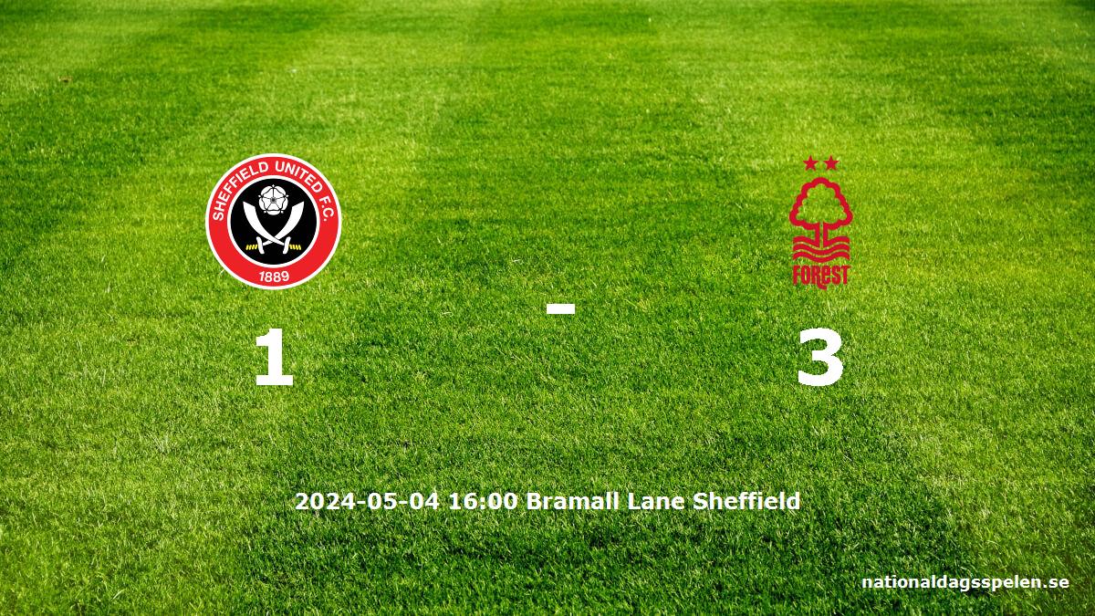 Sheffield United mot Nottingham Forest tidslinje och laguppställning